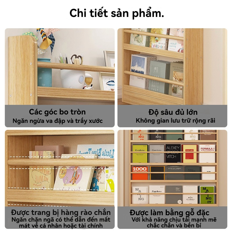 Kệ Sách Treo Tường Bằng Gỗ Tự Nhiên Tiết Kiệm Không Gian Sau Cánh Cửa  Nhiều Tầng Dung Tích Lớn | BigBuy360 - bigbuy360.vn