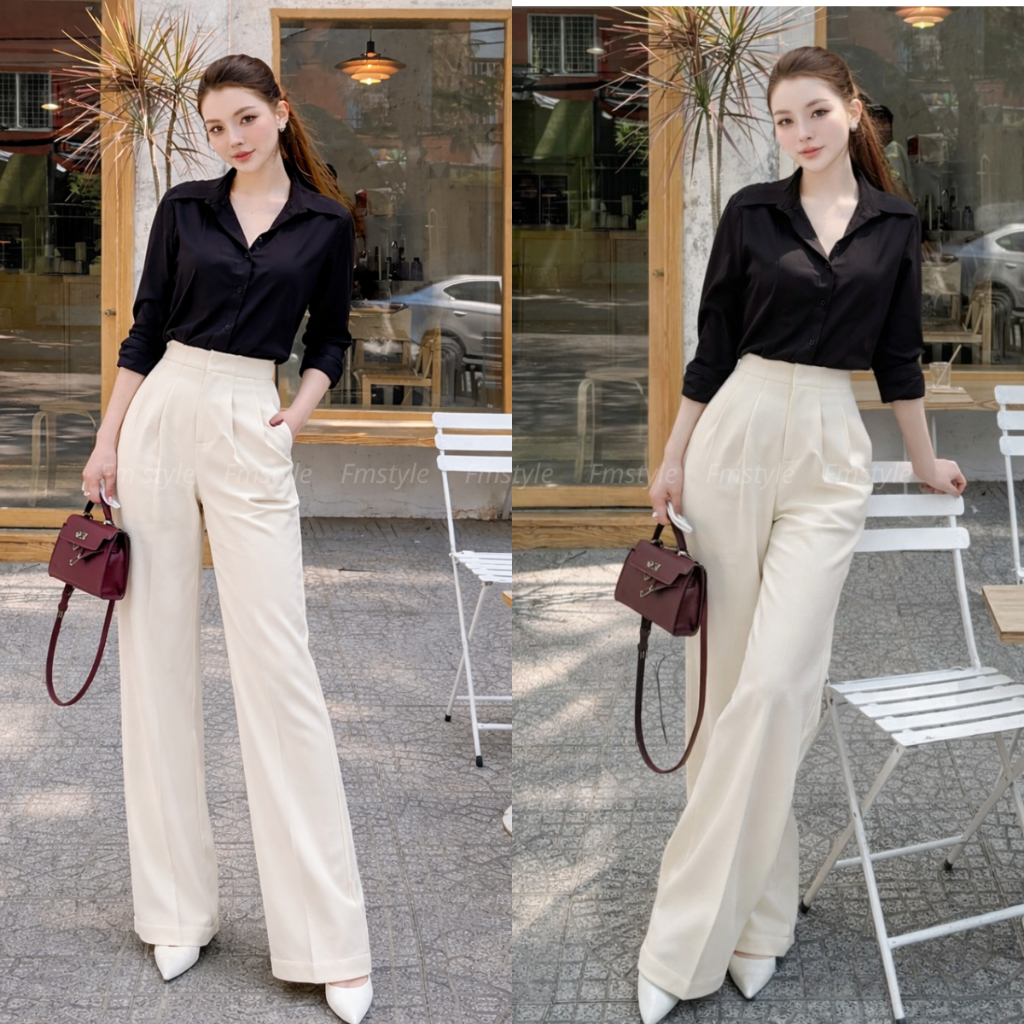 Quần Tây Nữ FMSTYLE Công Sở Lưng Liền Ống Suông Thời Trang Thanh Lịch  26010688