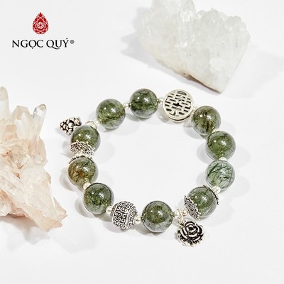Vòng tay đá Thạch anh tự nhiên phối charm - Mẫu VC0667 - Ngọc Quý