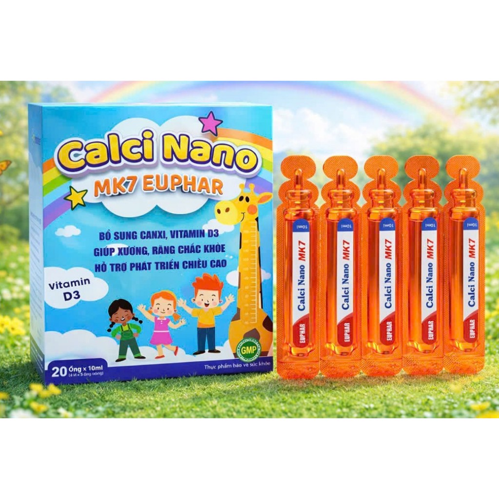 calci nano mk7 euphar  Canxi Nano Mk7 phát triển chiều cao, kích thích ăn ngon, cho xương chắc khoẻ 