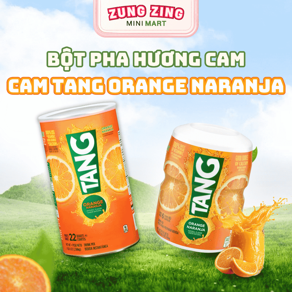 Bột Cam Tang Orange Naranja – Bột Pha Nước Cam Tang Mỹ Pha Nước Giải Khát Vị Cam Tươi Mát Nhập Khẩu