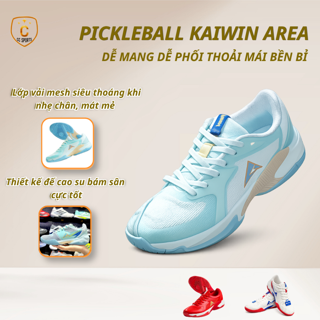 Giày Pickleball Kaiwin Area thiết kế linh hoạt chuyên nghiệp êm nhẹ đủ màu