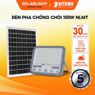 Đèn Pha Năng Lượng Mặt Trời 100W KITAWA DP15.100, Đèn Solar Ngoài Trời Siêu Sáng, Chống Nước IP67, Dùng Cho Nhà,Sân Vườn