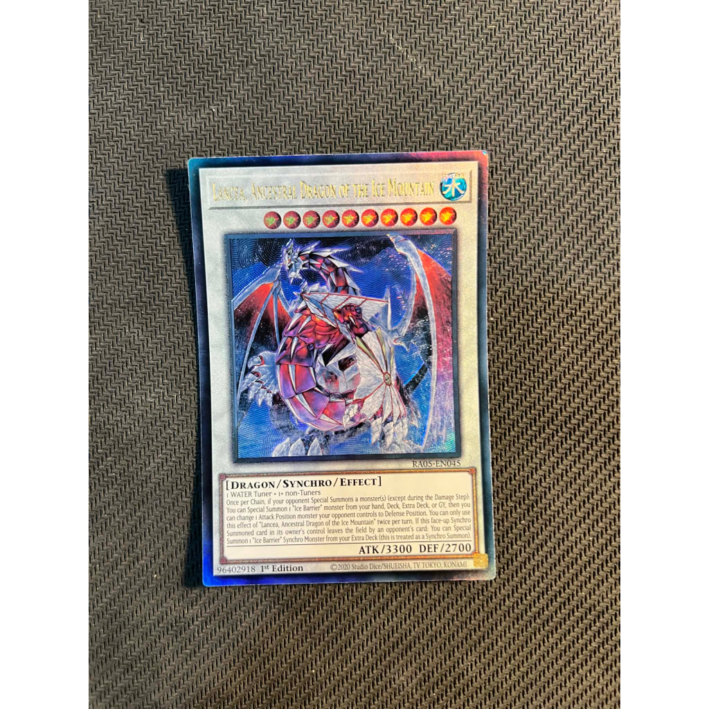 TGT Yugioh thẻ bài Yugioh chính hãng Lancea, Ancestral Dragpm of the Ice Mountain RA05-EN045 ultimat