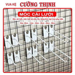 Combo 20 móc treo lưới,  mạ kẽm, trắng, đen hàng dày 3,5ly