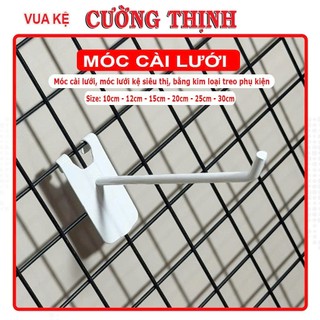 Combo 20 móc treo lưới,  mạ kẽm, trắng, đen hàng dày 3,5ly