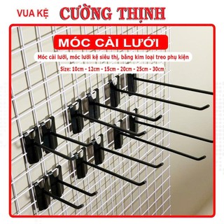 Combo 20 móc treo lưới,  mạ kẽm, trắng, đen hàng dày 3,5ly