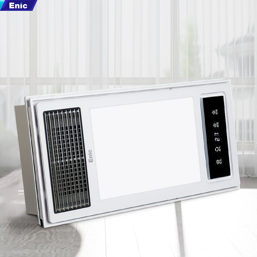 Đèn điều hoà phòng tắm âm trần Enic KV - sưởi ấm, thông gió, chiếu sáng, quạt mát, hút ẩm, màn hình 