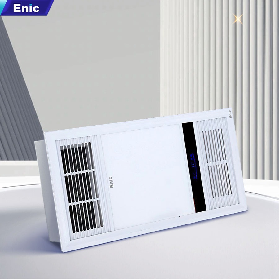 Đèn điều hoà phòng tắm âm trần Enic D22 U1, thông gió, quạt mát, hút ẩm, chiếu sáng, màn hình LCD dễ