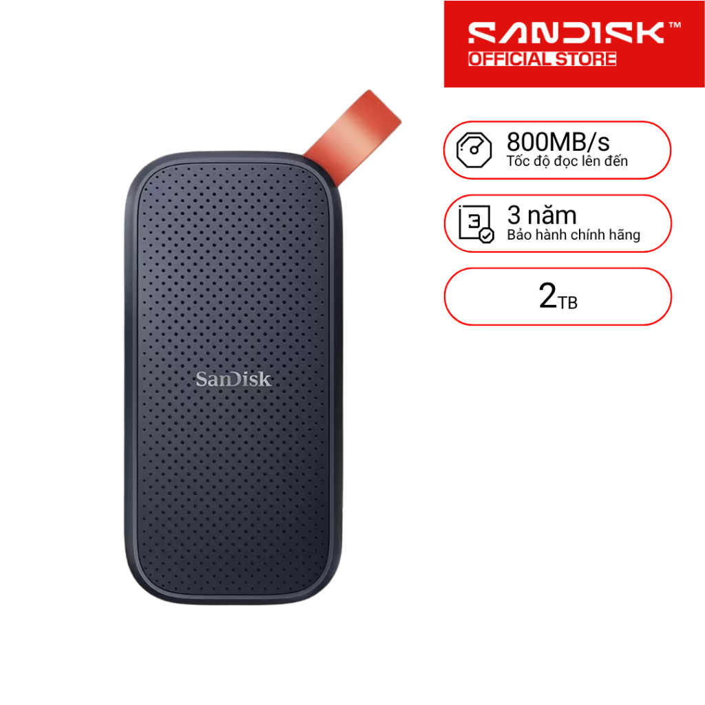 Ổ cứng di động SSD Sandisk Portable 1TB / 2TB E30 800MB/s ‎- Bảo hành 3 năm