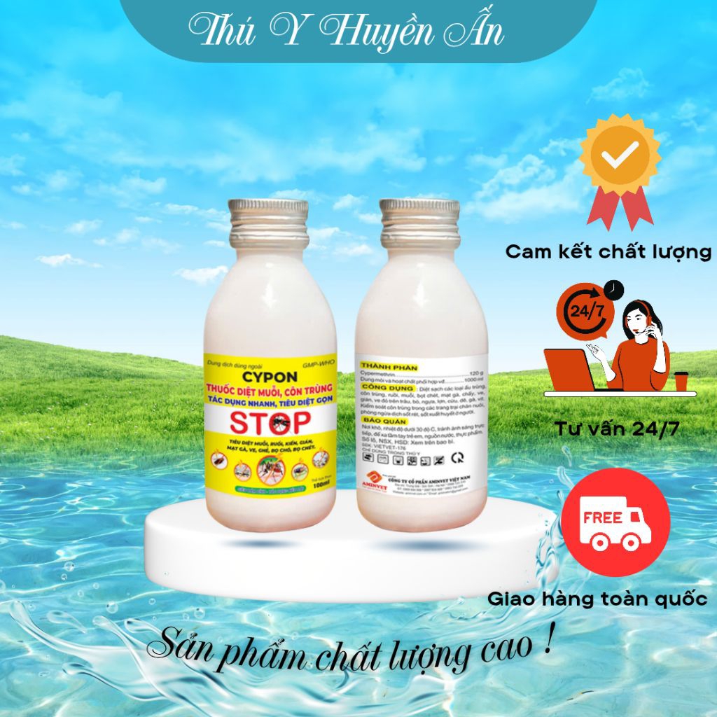 chế phẩm diệt muỗi và côn trùng Cypon Aminvet