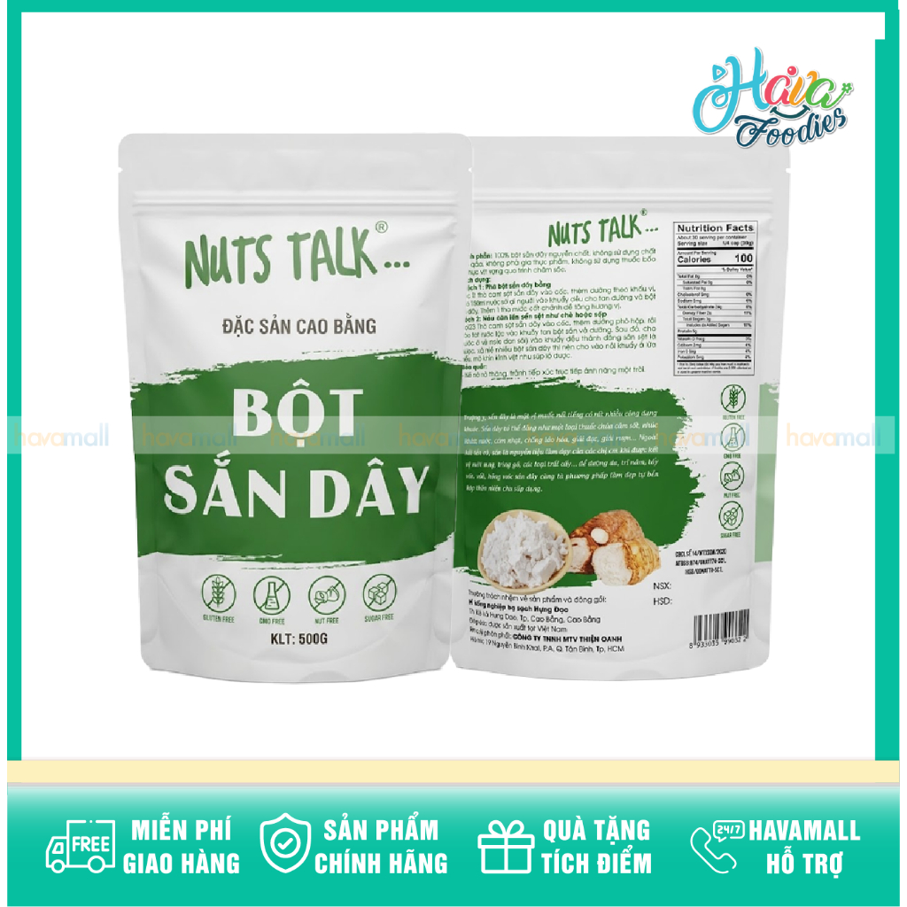 Bột Sắn Dây Nguyên Chất Cao Bằng Nuts Talk 500g – Nuts Talk Pure Kudzu Starch Powder 500g