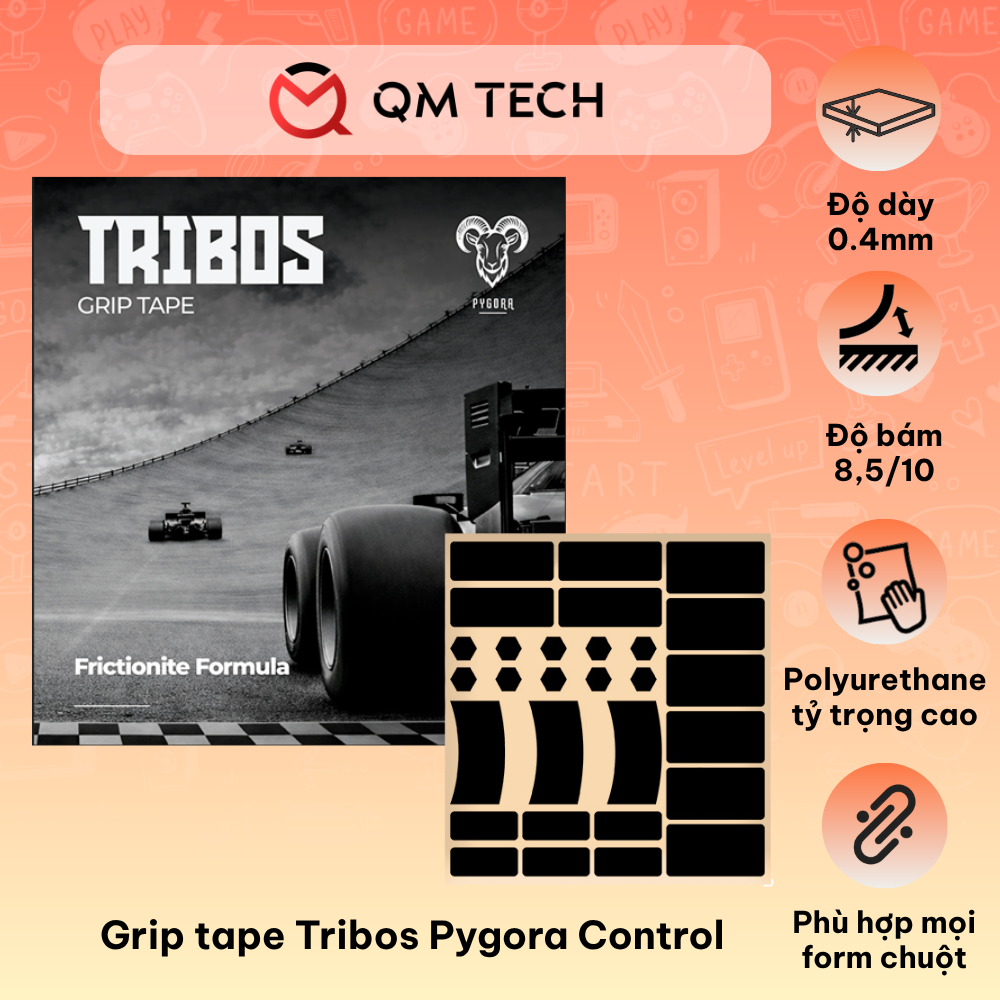 [Must Try] Miếng dán chuột Griptape siêu dính Pygora Tribos Universal | QMTECH STORE