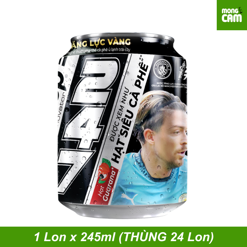 Nước tăng lực vị cà phê Wake Up 247 Amazon - 245ml - Lon
