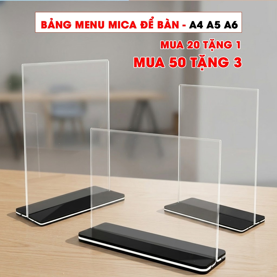 Bảng quét mã QR, Bảng Mica để QR code ngân hàng - Không In mã QR