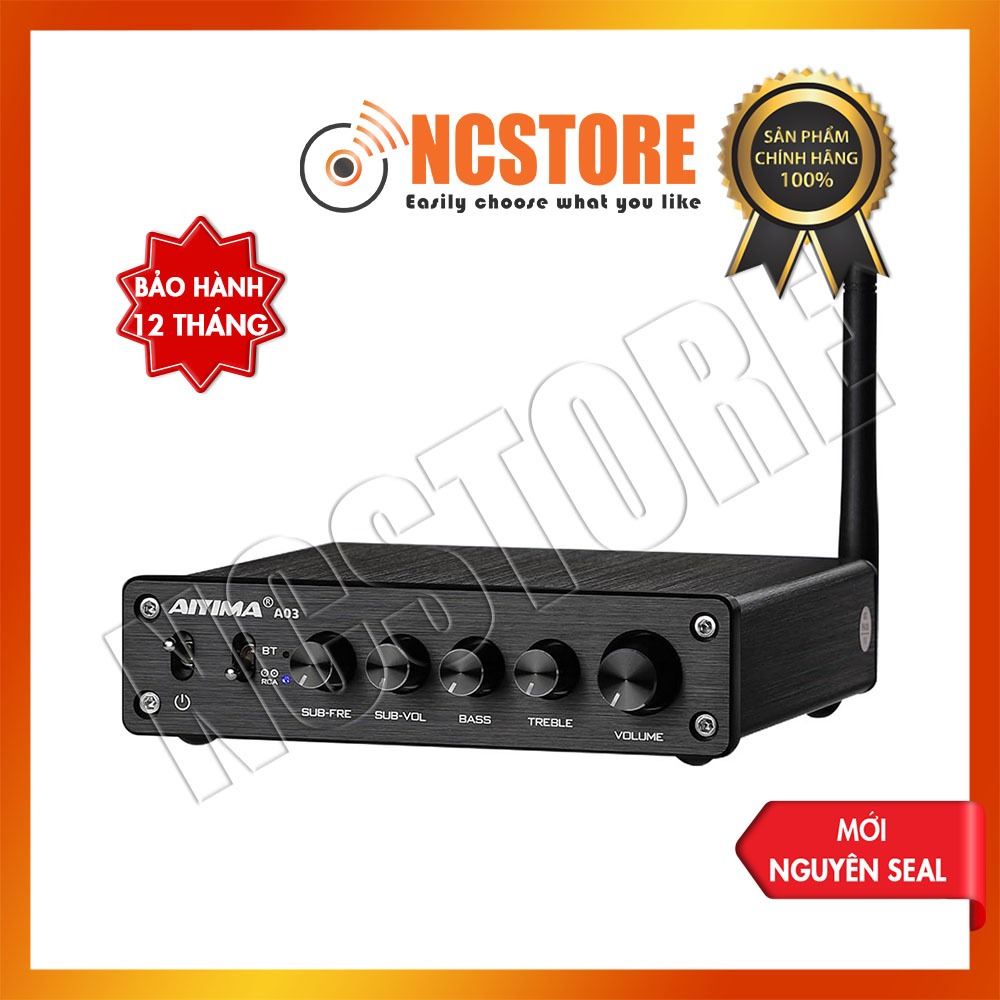 [NC] Desktop Bluetooth receiver AMP AIYIMA A03 | Chipset TPA3116D2 + NE5532 * 4 | AMP Để Bàn