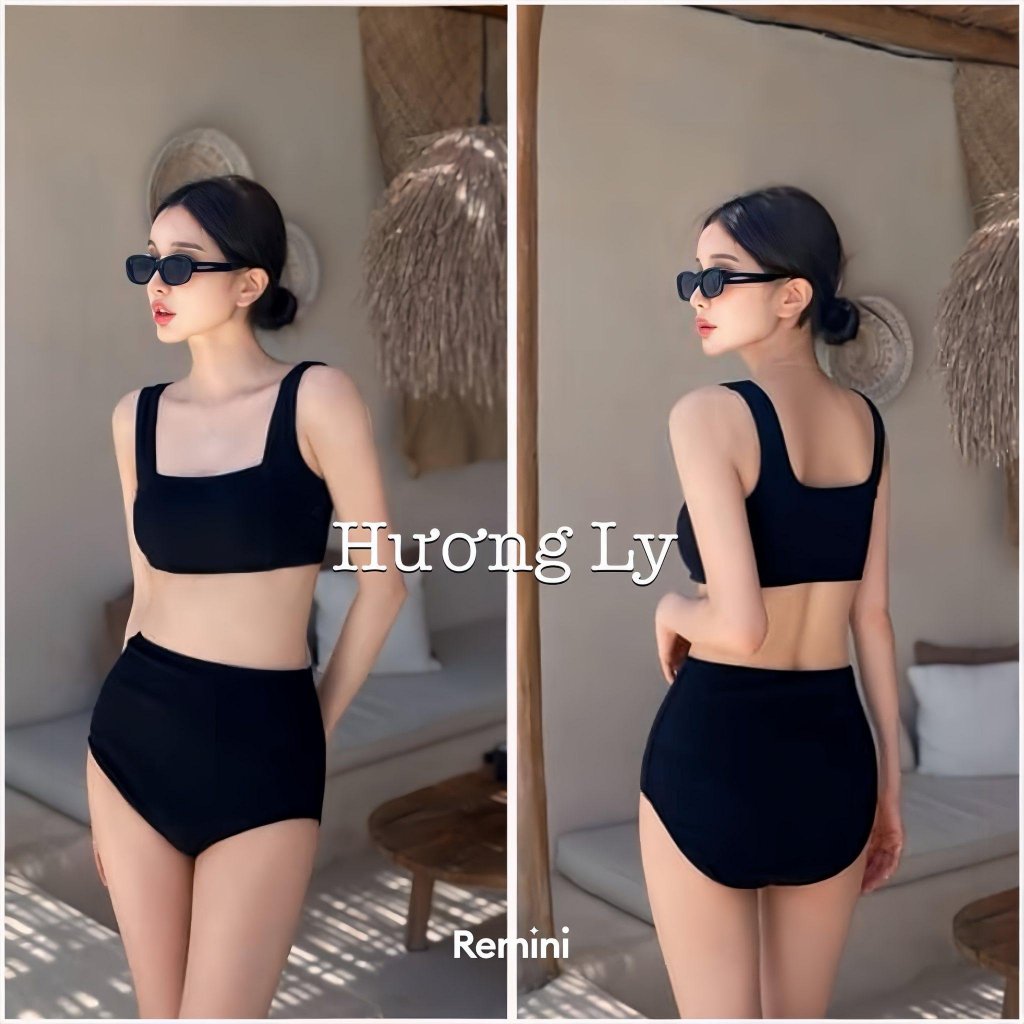 [ ĐỒ BƠI BIKINI ĐI BIỂN 2 MẢNH NỮ BN04] Bikini kín đáo che v2 đi biển