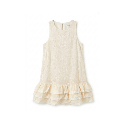 TUBYCATU Đầm Suông Sát Nách Ren Hoa Bèo Tầng Elise Lace Nữ Tính