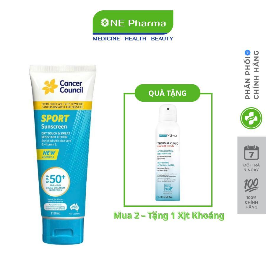 Kem Chống Nắng Cho Hoạt Động Thể Thao Cancer Council Sport Sunscreen SPF50+ - 110ml