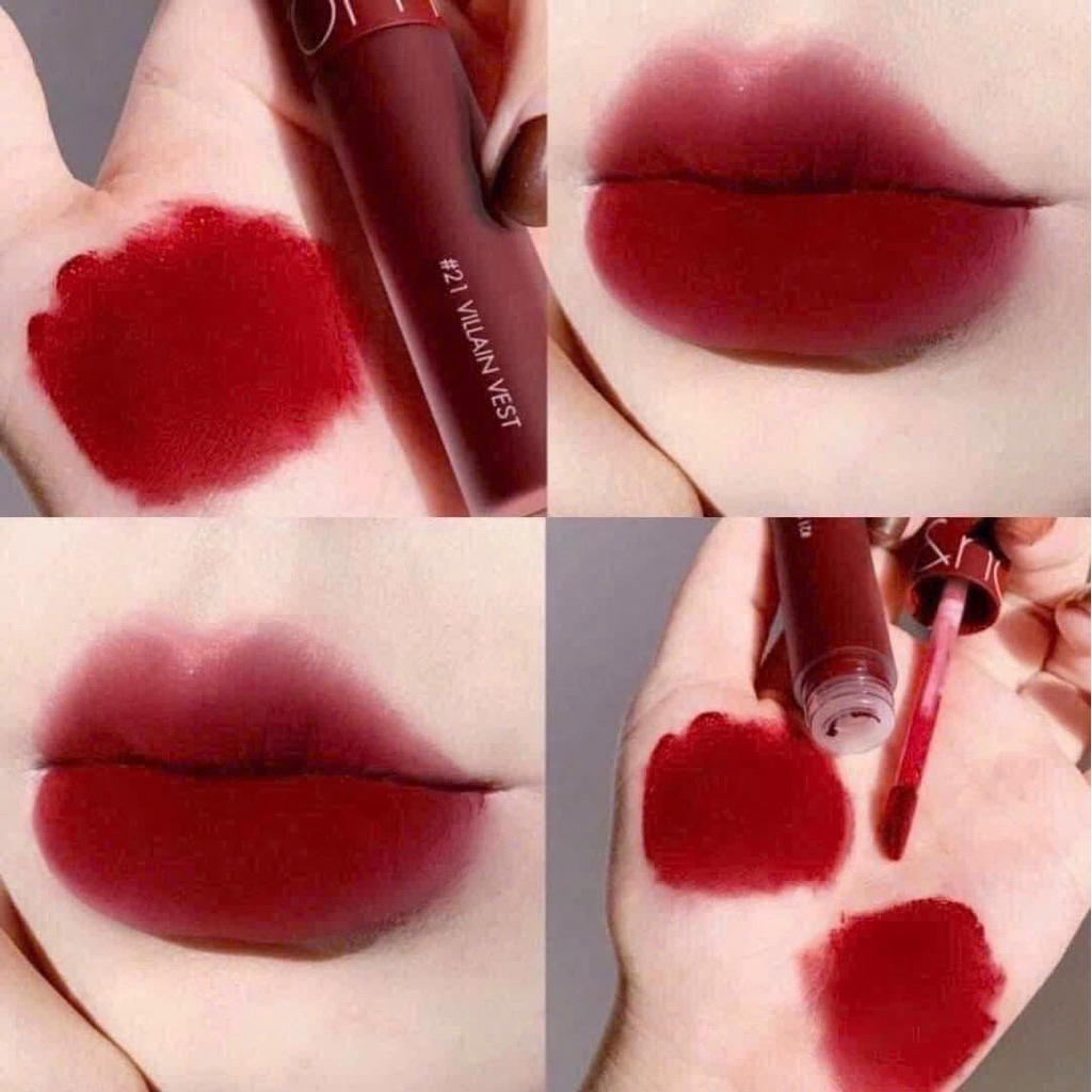 Son Romand màu 06  - ĐỎ NÂU Deep Soul thuộc dòng son kem lì Romand Zero Velvet Tint