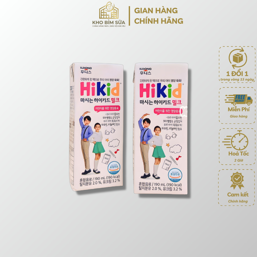 Sữa Hikid, Sữa công thức pha sẵn Hikid hỗ trợ phát triển chiều cao tối đa cho bé từ 1 tuổi trở lên -