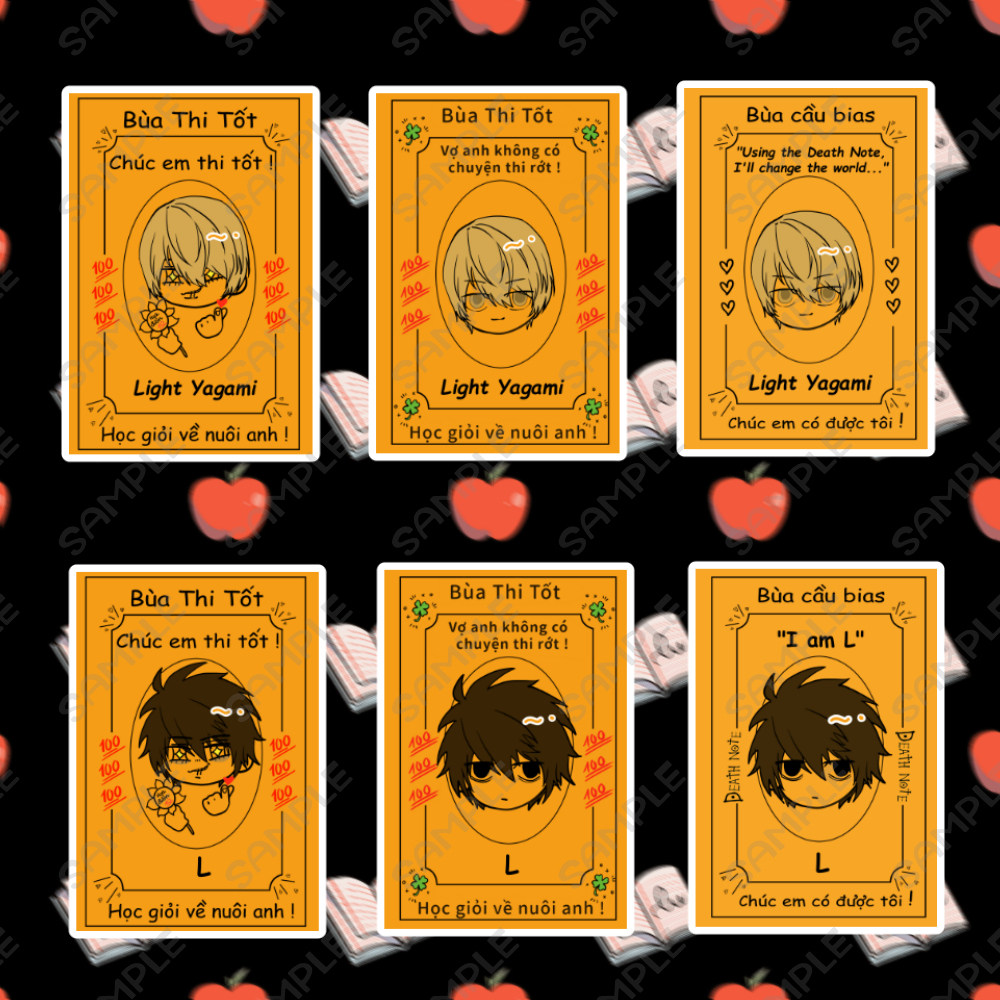 Card Anime Death Note L, Light Yagami(Kira)