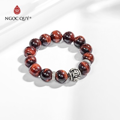 Vòng tay đá Thạch anh mắt hổ tự nhiên phối charm - Mẫu VC0221 - Ngọc Quý