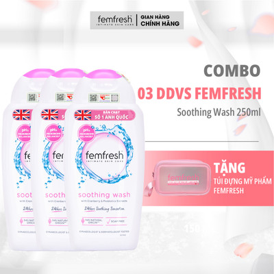 [MUA  3 TẶNG 1]Chai Dung Dịch Vệ Sinh Phụ Nữ Femfresh Soothing Wash-Hỗ Trợ Các Vấn Đề Vùng Kín Giúp Sạch, Thơm, Tươi Mới