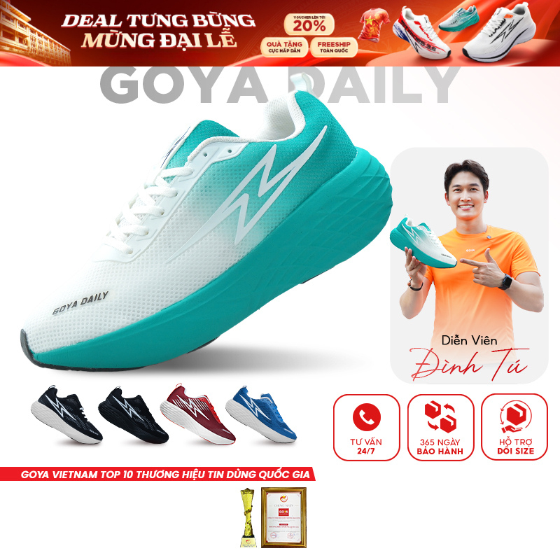 Giày Thể Thao Chạy Bộ Nam Nữ GOYA DAILY PLUS Năm 2026 - Êm Ái, Thoáng Khí, Hạn Chế Trơn Trượt 2