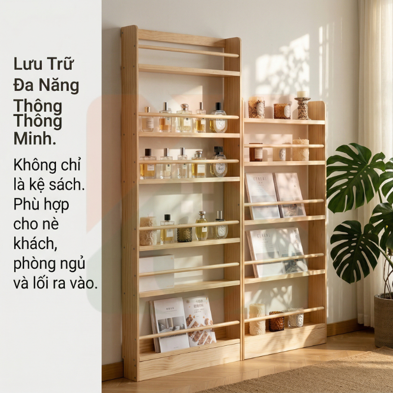 Kệ Sách Treo Tường Bằng Gỗ Tự Nhiên Tiết Kiệm Không Gian Sau Cánh Cửa  Nhiều Tầng Dung Tích Lớn | BigBuy360 - bigbuy360.vn