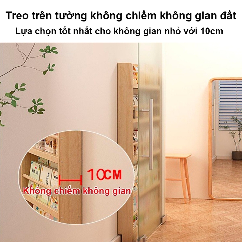 Kệ Sách Treo Tường Bằng Gỗ Tự Nhiên Tiết Kiệm Không Gian Sau Cánh Cửa  Nhiều Tầng Dung Tích Lớn | BigBuy360 - bigbuy360.vn