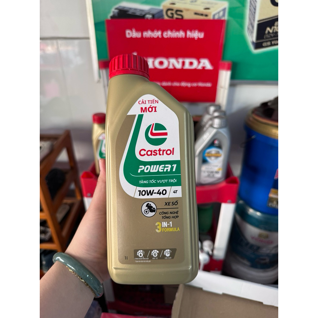 [Chính hãng] Castrol Dầu nhớt Power1 10W-40 4T cho xe số -1Lit