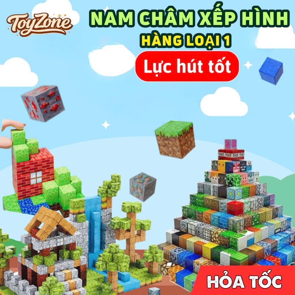 Khối Nam Châm Xếp Hình Từ Tính 6 Mặt [Hàng Xịn], Sáng Tạo Tư Duy Cho Bé - Toyzone