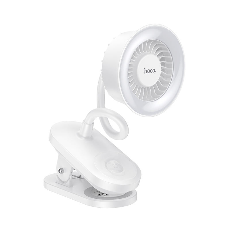 ( BẢO HÀNH 12 THÁNG) Quạt Kẹp Tích Hợp Đèn HOCO HX610 Cổ Dẻo, Quạt Tích Điện Có 3 Mức Gió 2 Mức Đèn | BigBuy360 - bigbuy360.vn