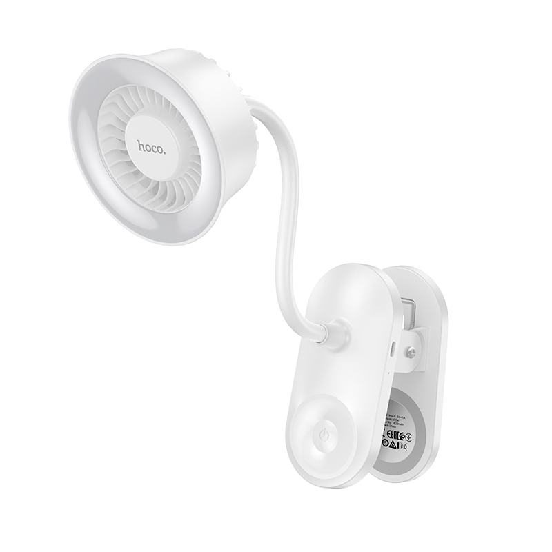 ( BẢO HÀNH 12 THÁNG) Quạt Kẹp Tích Hợp Đèn HOCO HX610 Cổ Dẻo, Quạt Tích Điện Có 3 Mức Gió 2 Mức Đèn | BigBuy360 - bigbuy360.vn