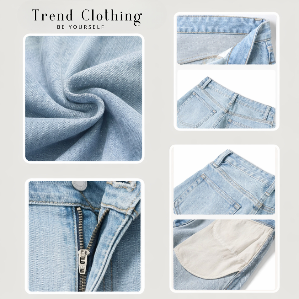 Quần jean nam baggy ống suông rộng hàn quốc,co giãn, chất liệu dầy dặn, dễ phối đồ-TrendClothing | BigBuy360 - bigbuy360.vn