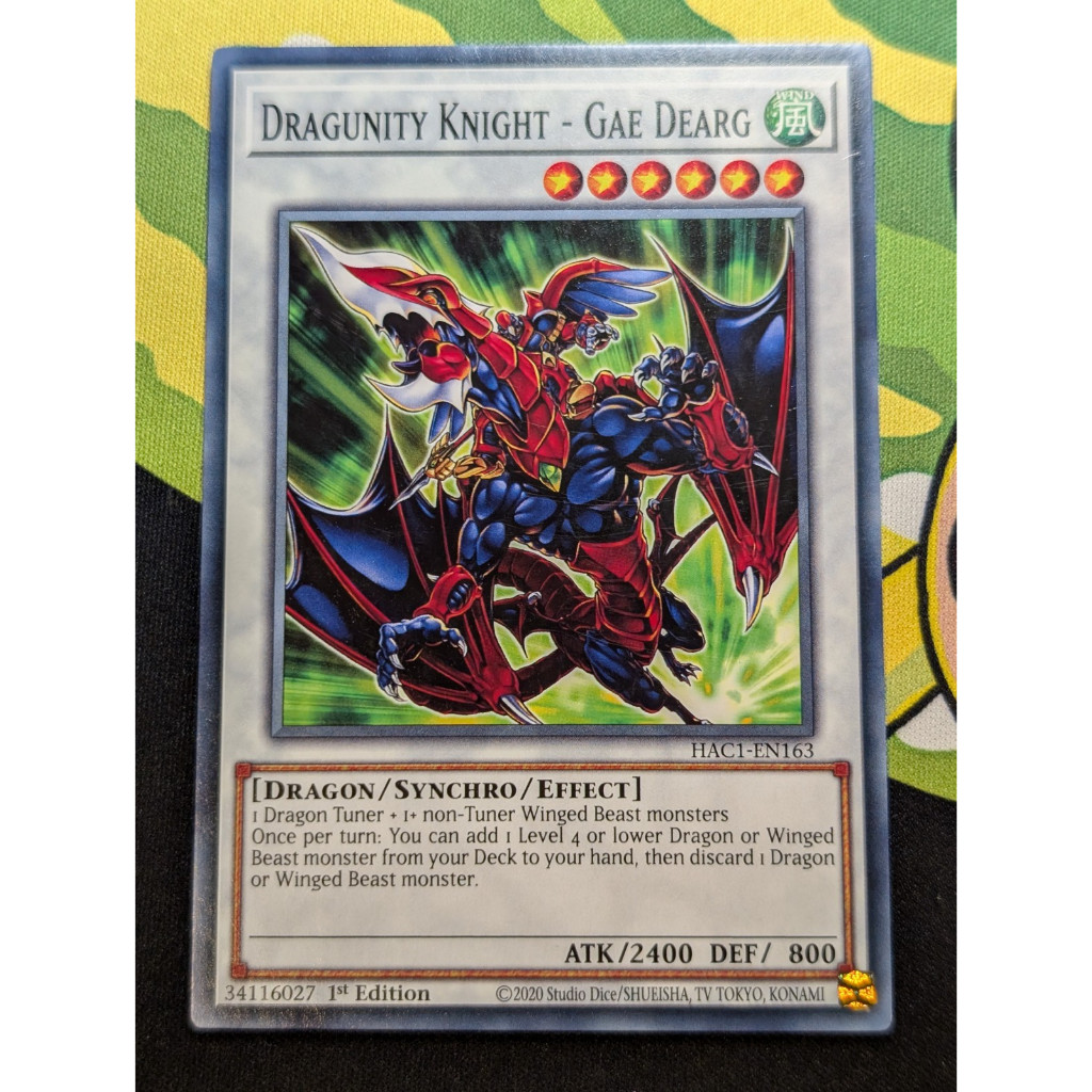 Lá thẻ bài Yugioh Dragunity Knight Gae Dearg syn