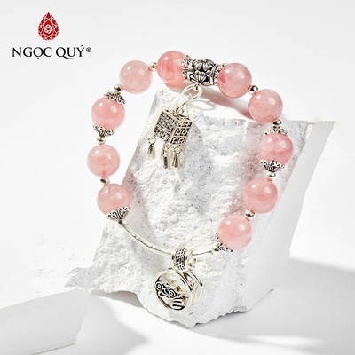 Vòng tay đá Thạch anh tự nhiên phối charm - Mẫu VC0885 - Ngọc Quý