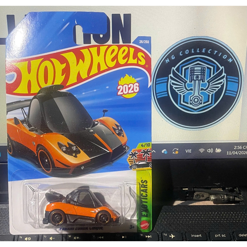 xe đồ chơi mô hình hotwheels basic 2026 case H: Pagani Zonda Cinque