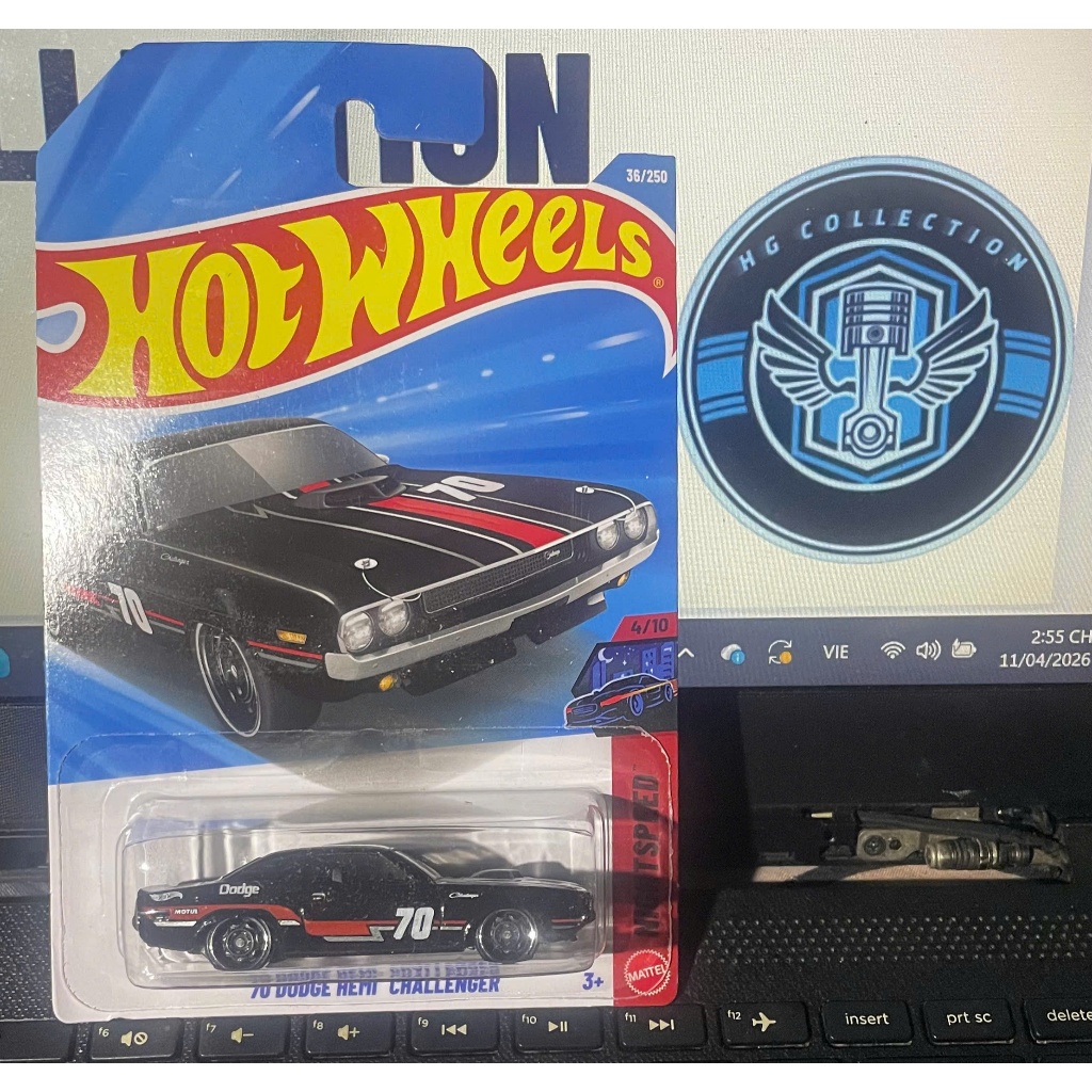xe đồ chơi mô hình hotwheels basic 2026 case G+H: 70 Dodge Hemi Challenger