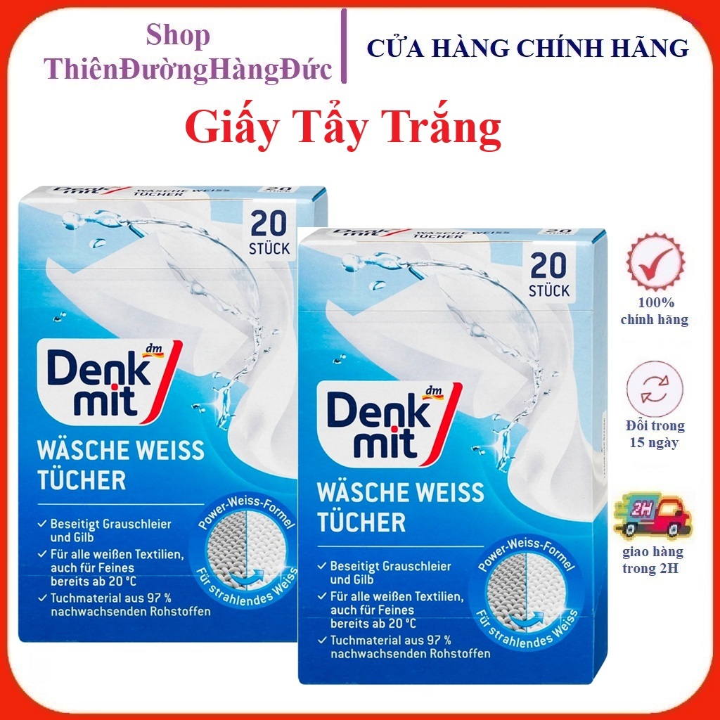 Tẩy trắng quần áo Denkmit 20 miếng