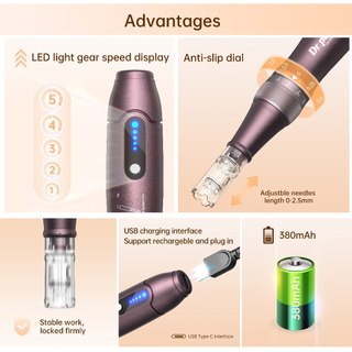 Máy Lăn Kim - Phi Kim Dr. Pen E30 (Thế Hệ Mới)