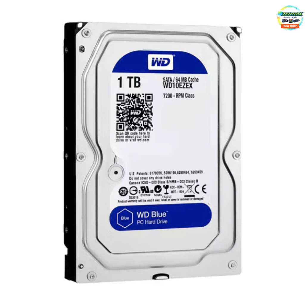 Ổ cứng HDD WD 1TB/2TB SATA3 7200RPM cho máy tính, chuyên dùng lưu trữ dữ liệu, camera và game. Bảo h