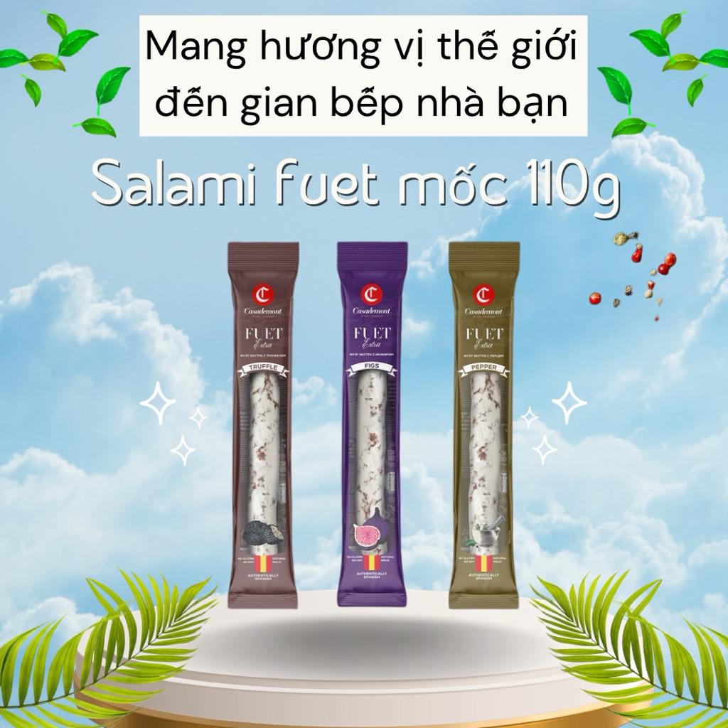 Salami Fuet Mốc Casademont 110g - Xúc Xích Khô Nhập Khẩu Nga Cao Cấp