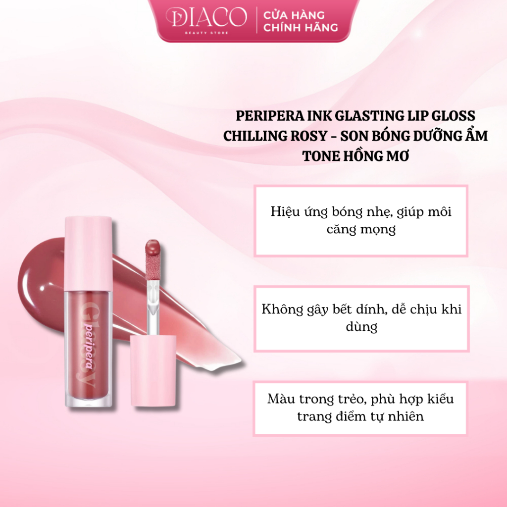 SON BÓNG DƯỠNG ẨM PERIPERA INK GLASTING LIP GLOSS