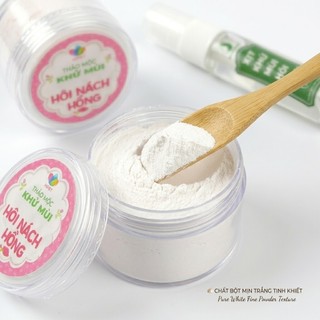 [MUA 2 TẶNG 1] Combo 2 bột thảo mộc nách hồng tặng 1 xịt khử mùi Ngân Bình giúp khô thoáng