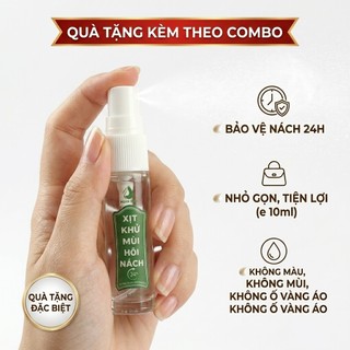[MUA 2 TẶNG 1] Combo 2 bột thảo mộc nách hồng tặng 1 xịt khử mùi Ngân Bình giúp khô thoáng