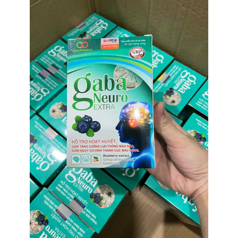 [chính hãng] gaba neuro  extra hỗ trợ hoạt huyết lưu thông máu não h30 viên