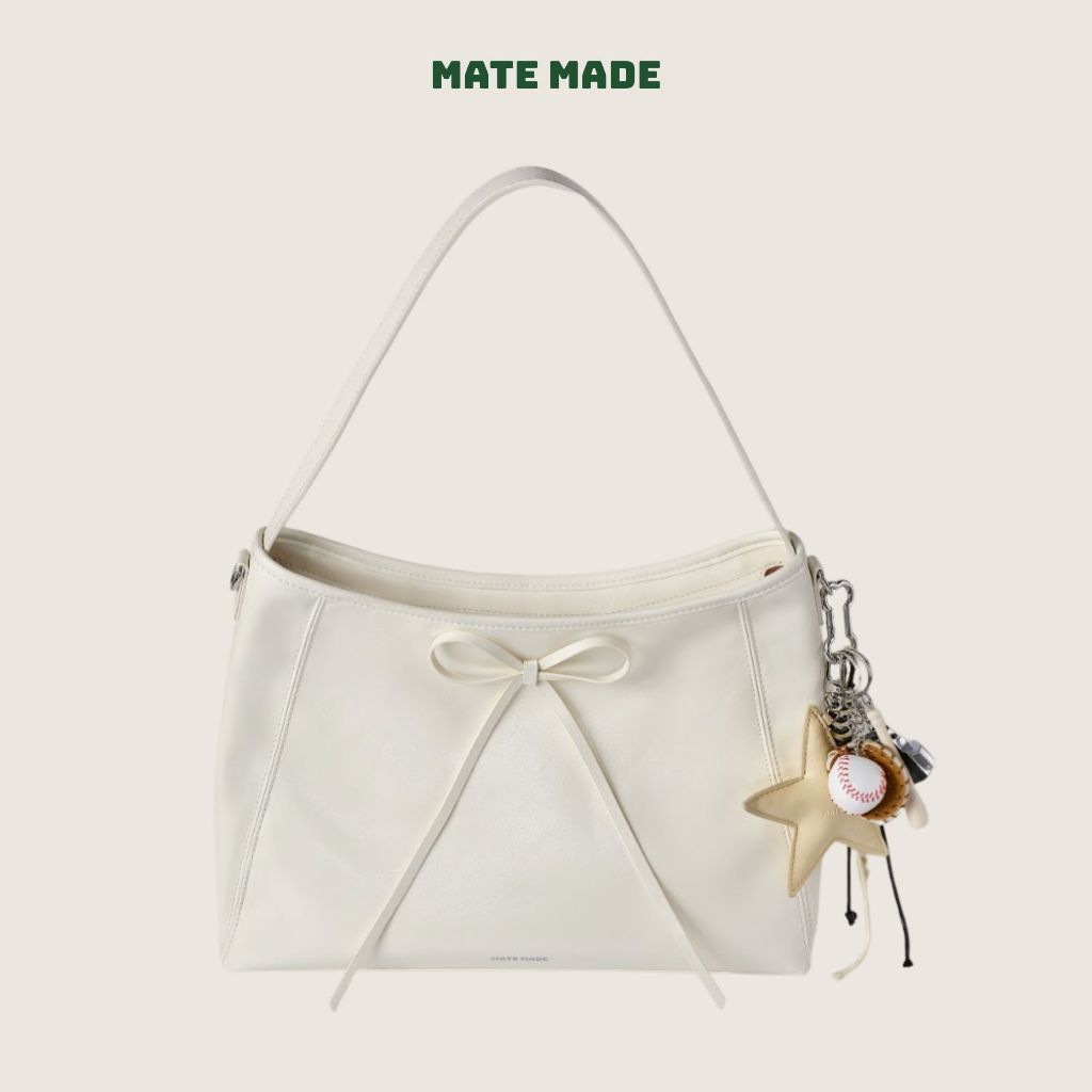 Túi Tote Đeo Vai MATE MADE Ribbon Tote 3 Màu Đi Học Đi Làm