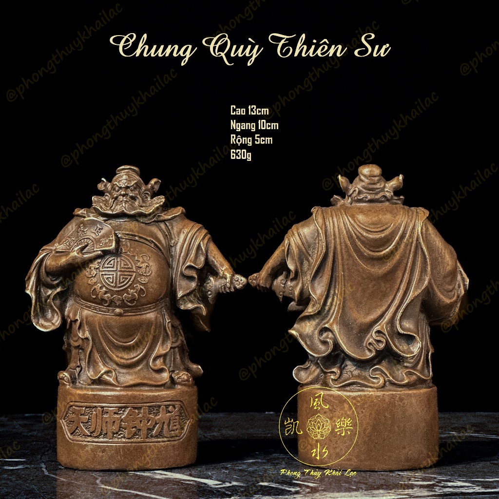 Tượng Thiên Sư Chung Quỳ Bằng Đồng Vàng - Uy Nghi Trấn Trạch, Trừ Tà, Bảo Vệ Gia Đạo